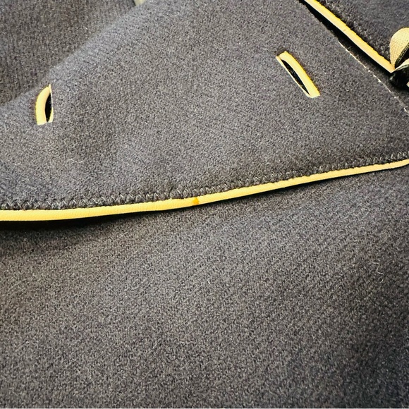 Prada NWTlong dark blue double breasted coat with crystal elbow patches Sz eu 42 - Picture 16 of 16